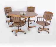 Casual Natural Oak Round 5 Pc Home Office Set