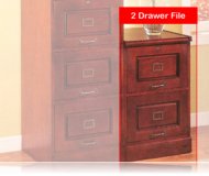 Cherry Finish File Cabinet W/ 2 Locking Drawers