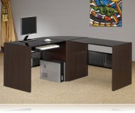 Computer Desk Contemporary Black Glass Top