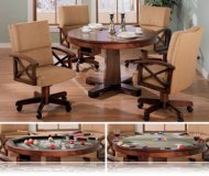 Grand Contemporary 5 Pc Dining Set, Bumper and Poker