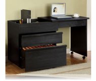 Hide Away Black Computer Desk