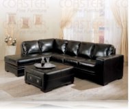 Roma Leather Left Arm Chaise Sectional
