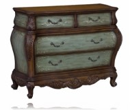 English Garden Four Drawer Bombe Chest