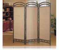 3-Panel Beautiful Metal Frame Room Divider Panel Screen