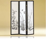 3 Panel Japanese Oriental Style Room Screen Divider