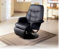 Ashford Black Swivel Recliner