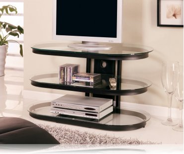 Black / Glass TV STand