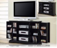 Black Media Storage TV Stand