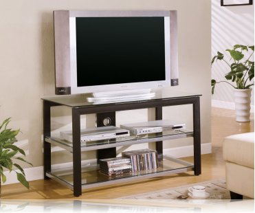 Black / Silver TV Stand