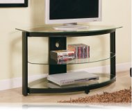 Black with Glass TV stand