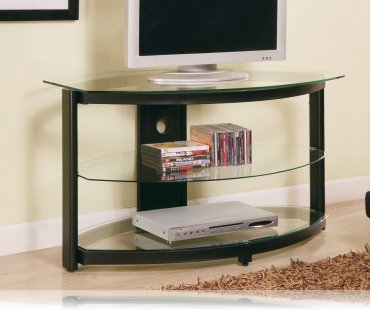 Black with Glass TV stand