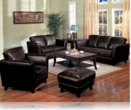 Brady Leather Sofa + Love Seat