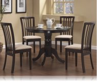 Cappuccino Finish Round Table 5 Pc Set