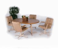 Casual Natural Oak Oval 5 Pc Home Office Set