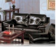 Century Drive Leather Love Seat