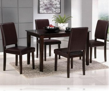 Dark Contempo 5 Pc Dining Set