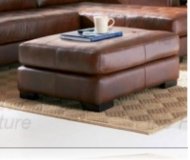 Easton Leather Ottoman