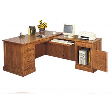 Executive L Shape Oak Desk L Desks Coaster 5308