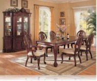 Fenland 7 Pc. Cherry Dining Set + China