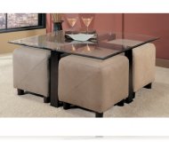 Hines Cocktail Table and 4 Ottomans