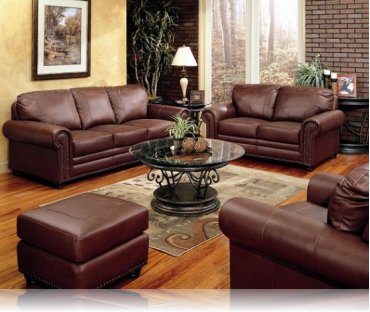 Hudson Bay 2 Pc. Leather Sofa + Love Seat