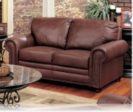 Hudson Bay Leather Love Seat