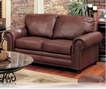 Hudson Bay Leather Love Seat