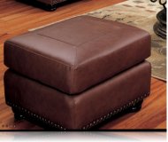 Hudson Bay Leather Ottoman