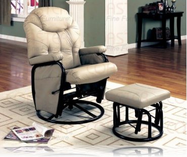 Lancaster Bone Recliner w/Ottoman