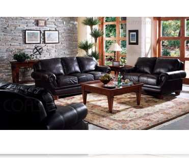 Manchester 2 Pc. Leather Sofa + Love Seat