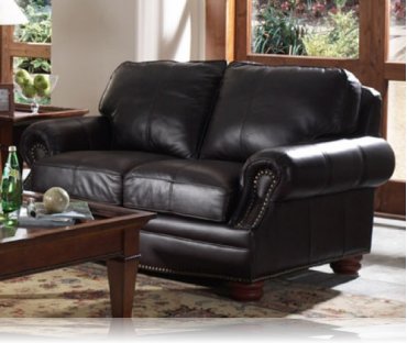 Manchester Leather Love Seat