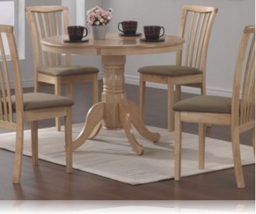 Mapple Finish Round Table 5 Pc Dining Set