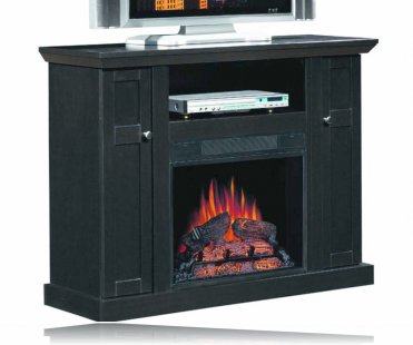 Media Electric Fireplace in Black Ash