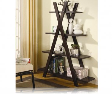 Modern Tiered X Shape Bookshelf