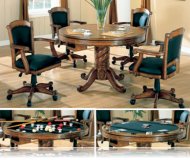 Oak 5 Pc Dining Set, Bumper and Poker