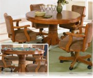 Oak 5 Pc Dining and Gaming Set