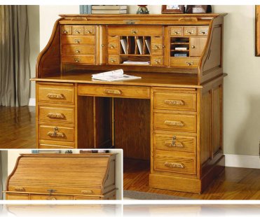 Oak Deluxe - Roll Top Desk