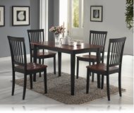 Oak/Black 5 Pc Dining Set