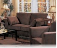 Park Place Brown Velvet Love Seat