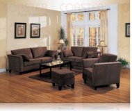 Park Place Brown Velvet Sofa + Love Seat