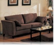 Park Place Brown Velvet Sofa