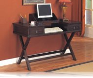 Rich Tobacco Finish Drop Down Home Office Computer Desk