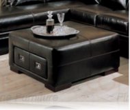 Roma Leather Storage Ottoman