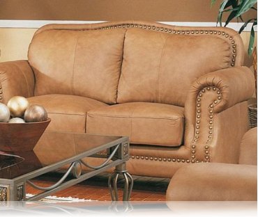 Savannah Leather Love Seat