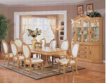 Wynn Antique 7 Pc. White Dining Set + China