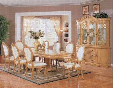 Wynn Antique 9 Pc. White Dining Set + China