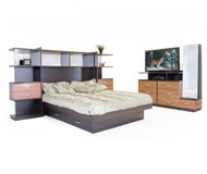 Opus Bedroom Queen Pier w/Platform + Media Dresser