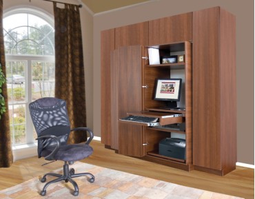 Hawthorne Wardrobe Closet Desk - Instant Home Office