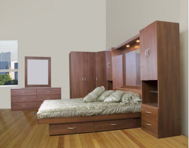 Studio Bedroom King Platform w/4 Drawer