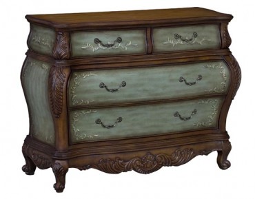 English Garden Four Drawer Bombe Chest